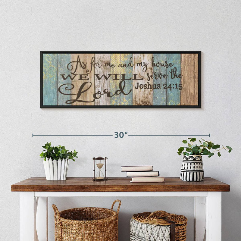 Serve the Lord Verse, Cadre flottant noir, 28 po x 10 po