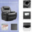 Fauteuil inclinable de massage berçant en similicuir l 32,5 po Abbotts-943854372