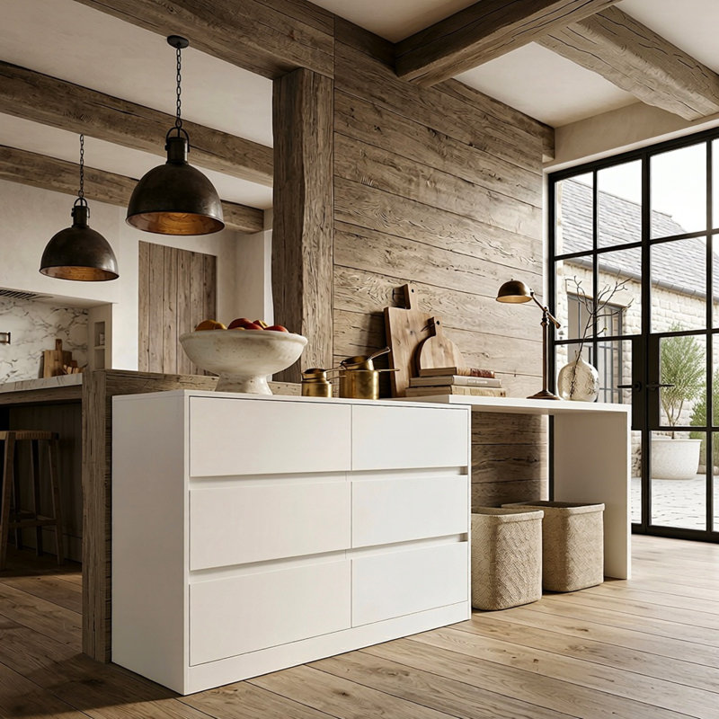 Charliese Kitchen Island, White