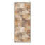 Tapis de couloir abstrait beige / brun lavable à la machine avec envers antidérapant-1602856635