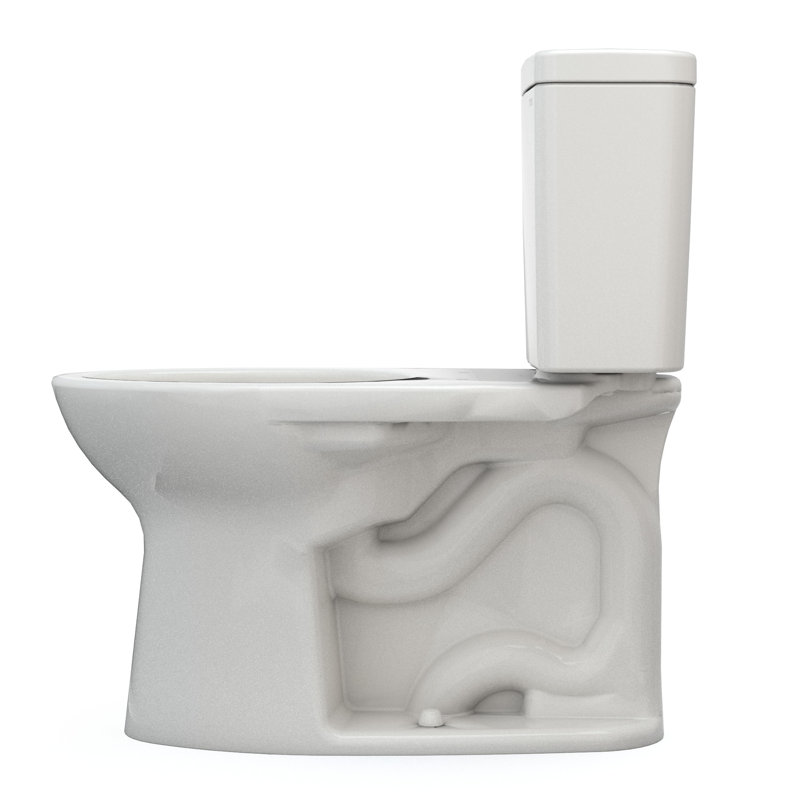 TOTO® Drake® Two-Piece Elongated 1.6 GPF Universal Height TORNADO FLUSH® Toilet with CEFIONTECT®, Colonial White, 12"