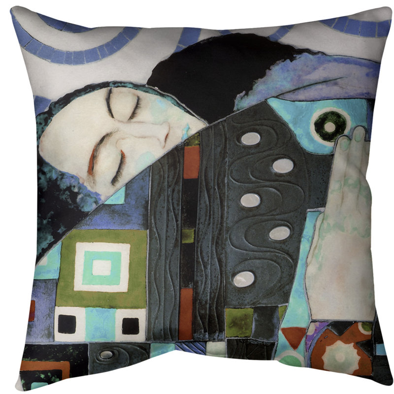 Oreiller avec coussin euro, Bleu, Sergé de coton