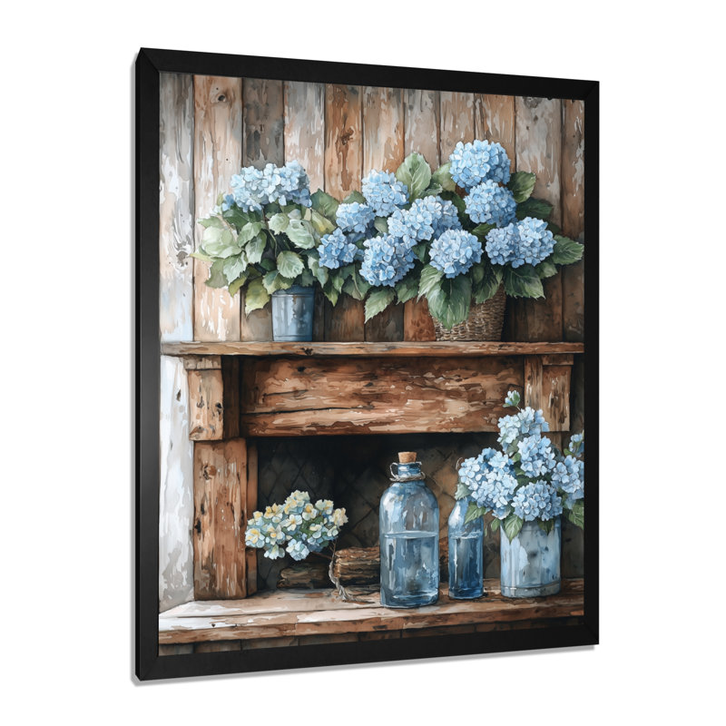 Imaya - Floral Wall Art Prints, Noir, noir, noir, noir, H 20 po x l 12 po, Reproduction encadrée d'une seule photo