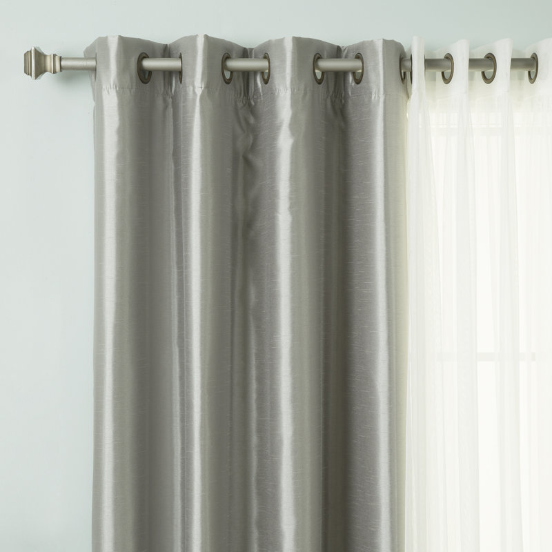 Paire de rideaux isolants avec œillets Styrkar, Gris