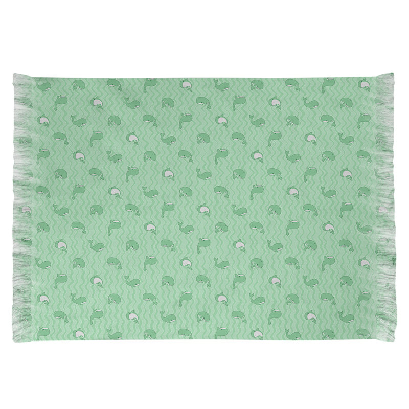 Vert baleines Tapis décoratif, non