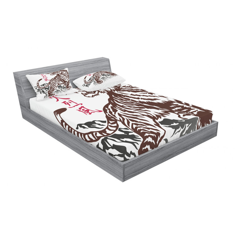 Ensemble de draps sauvages chinois, Ensemble de draps pour taille de lit double et deu