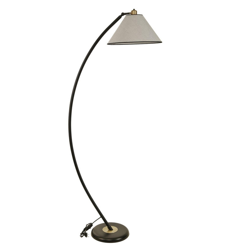 Luro Elegant Adjustable Floor Lamp in Light Grey, 67.0 inches Tall | Durable Metal Body with Electrostatic Oven Dried Paint | E27 Socket, Max 60W | Perfect for Living Room, Bedroom & Office Decor