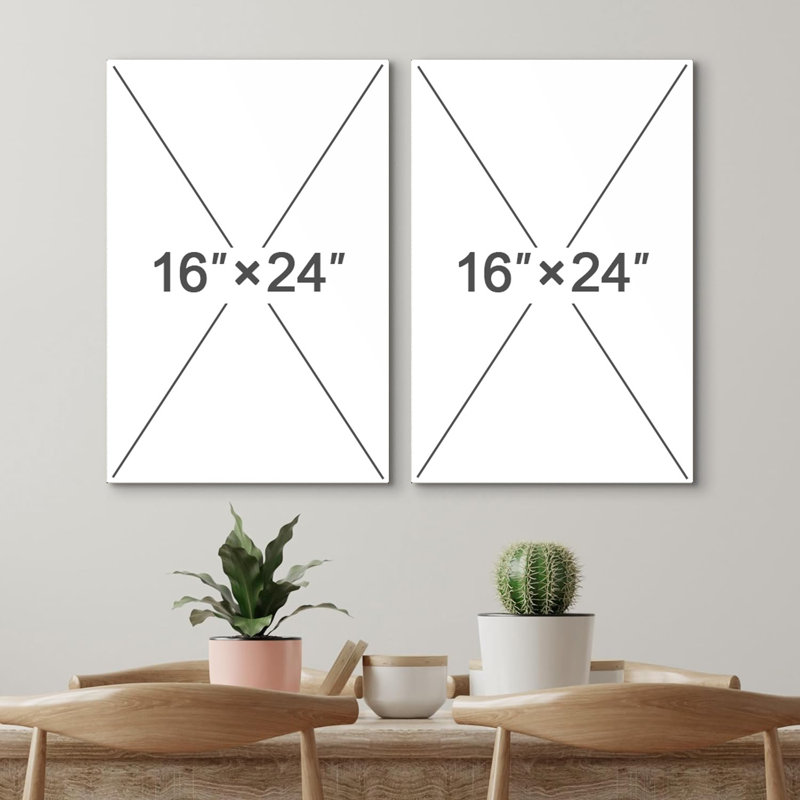 Mid-Century Spiral Triangle Polygon Variety Abstract Shapes Modern Minimalist, 24" H x 32" W x 1.5" D, Wrapped Canvas