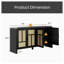 Buffet 59 po - 4 portes et tablettes réglables