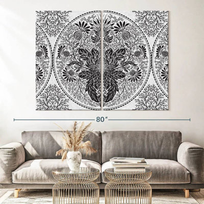 «Black Damask», reproduction sur toile