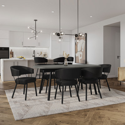 Amisco Gibson Table And Corey Chairs 7-Piece Dining Set