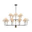 Kingsley - lustre - noir avec accent en laiton brossé - abat-jour en tissu-1286984545-1286984546