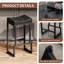 Upholstered Counter Stool with Metal Frame & Footrest, Backless Saddle Seat Counter Height Bar Stools-149472986-149472990-149472988