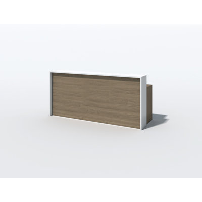 2 Person Rectangle Synthetic Laminate Reception Desk