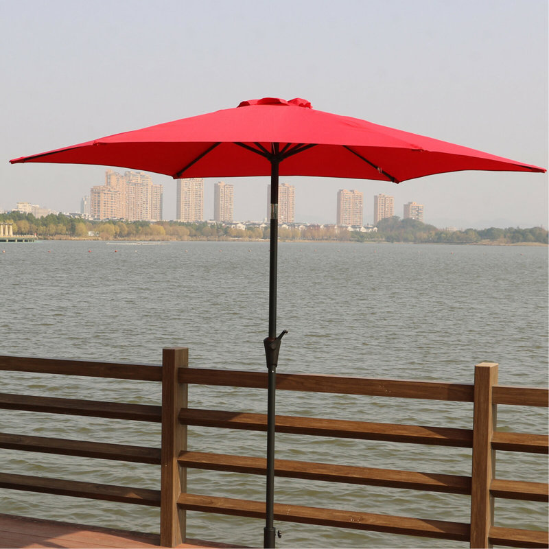 Parasol 9 'avec sac de transport, Rouge
