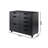 Halifax 6-Drawer Multi-Storage Mobile Cabinet in Black, 26.09" H X 32.12" W X 15.83" D-1406940705