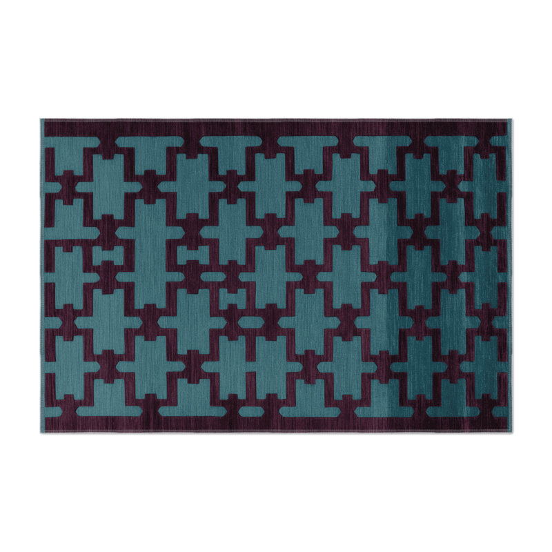 Trellis Brown Indoor and Outdoor Area Rug, Rectangle 2' x 3'