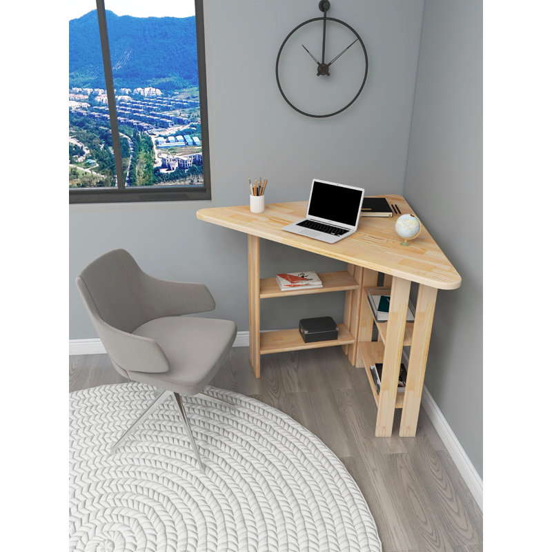 Hanzalah Corner Computer Desk, Natural