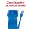 Fourchettes de fête jetables en plastique bleu - 600 fourchettes