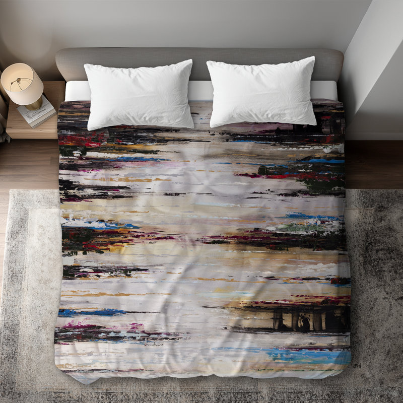 Abstract Runny Paint Blue Modern Duvet Cover | Home Decor, King Duvet Cover