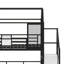 Lit mezzanine en forme de maison avec glissade, escalier, tablettes de rangement et conception silencieuse-2043374720