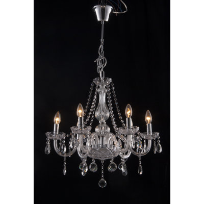 Santana 6 - Light Candle Style Chandelier