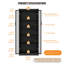 5-Tier Display Cabinet with 3 Color Led Lights and Human Sensor Function-1758435269