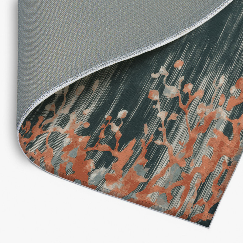 Tapis intérieur et extérieur gris Watercolor, Rectangle 9 pi x 12 pi