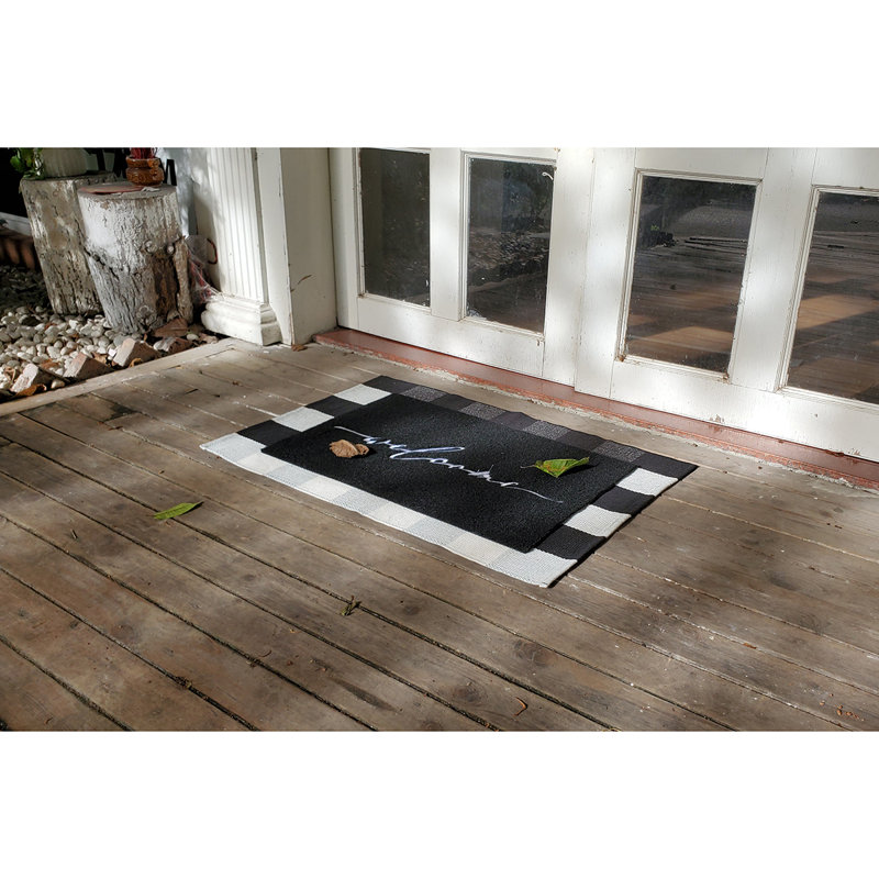 Paillasson Welcome Mat, L 18 po x L 28 po, Noir