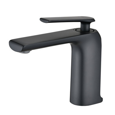 Robinet de salle de bain à un trou en noir mat