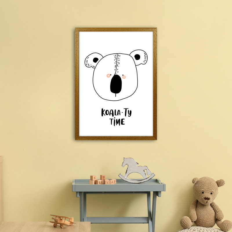 Koala by Miniofmine - Print, 63cm H x 46cm W x 3cm D, Brown Framed