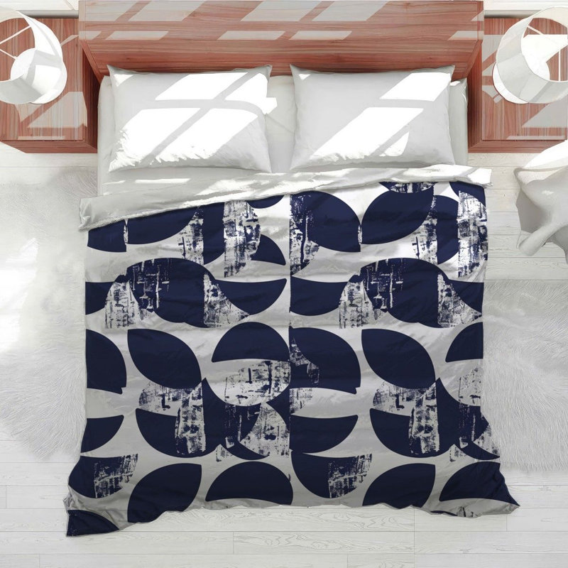 Édredon à motif floral bleu marine, Édredon grand