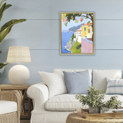 Cadre flottant Coastal Italian Sea View, design par Riley B