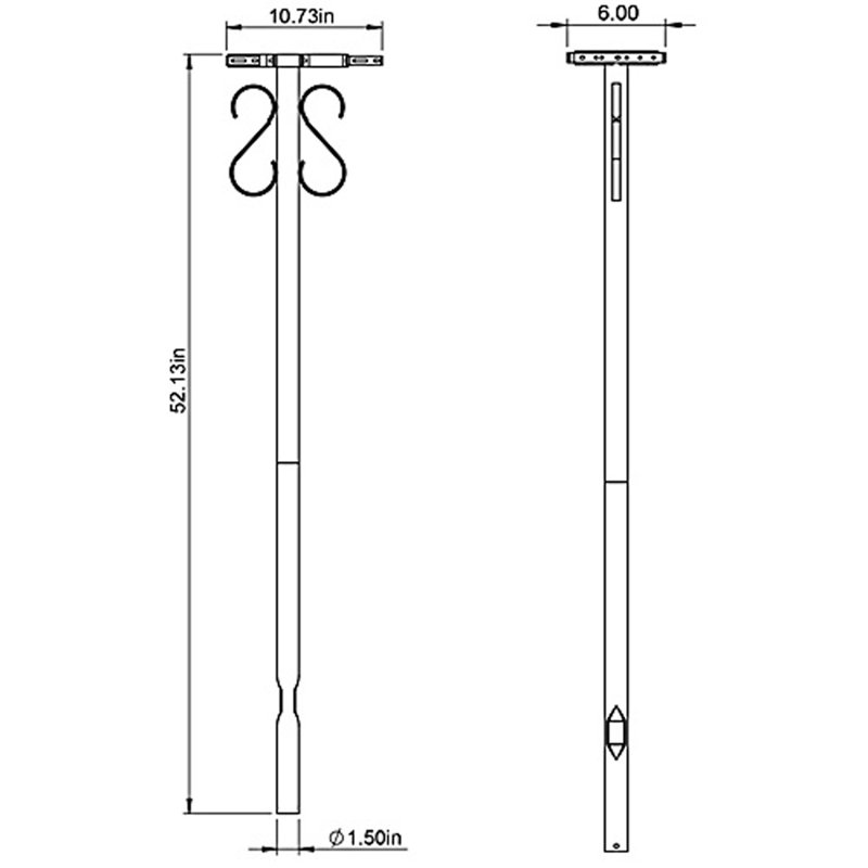 Round Decorative Scroll Post