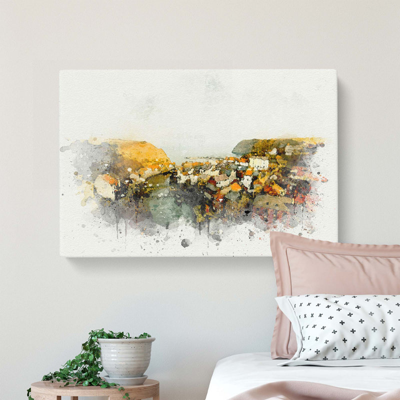 Staithes In North Yorkshire In Abstract - Wrapped Canvas Painting, 40cm H x 60cm W x 3cm D