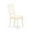 3 Piece Dining Set Contains a Round Kitchen Table with Pedestal and 2 Dining Room Chairs, Linen White-124732508-124732501-124732504
