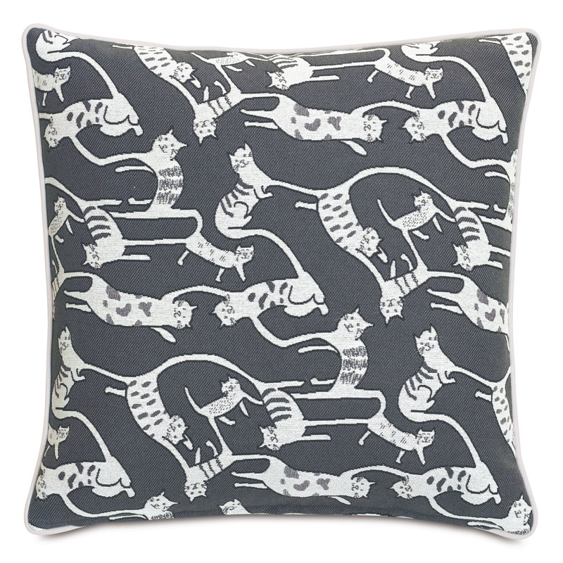 Housse et insert de coussin carré 100% polypropylène pour animaux de compagnie, Ombre