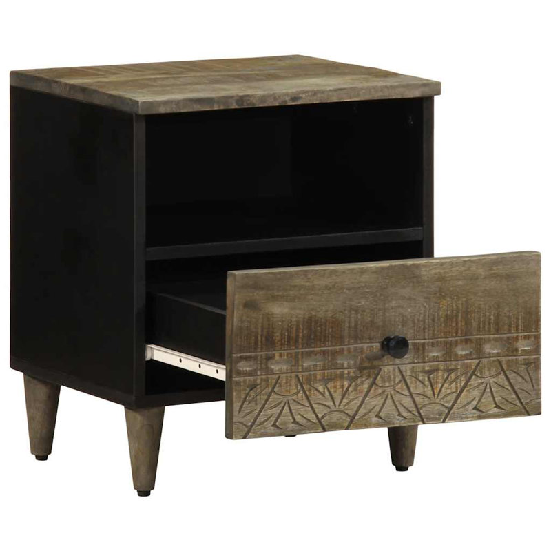 40cm W Metal Bedside Table