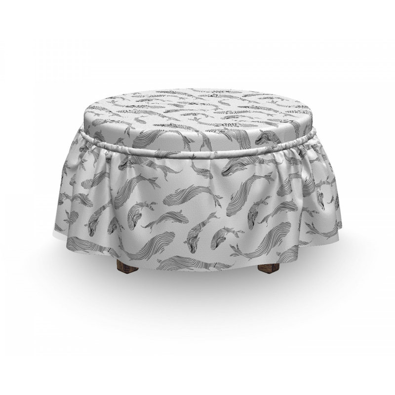 Ensemble de housse pour repose-pieds de coussin de boîte 2 pièces