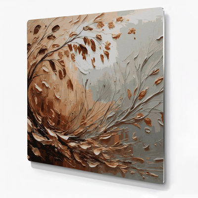 Thanksgiving Neutral tone fall palettes Gray Metal Wall Art