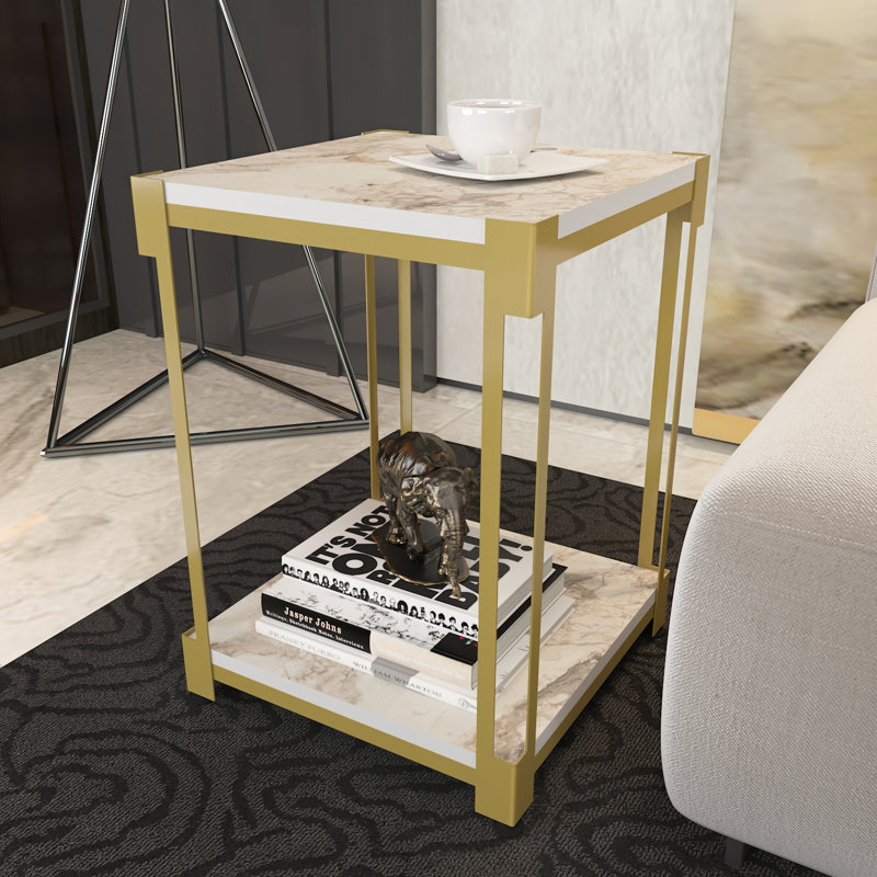 End Table, Gold