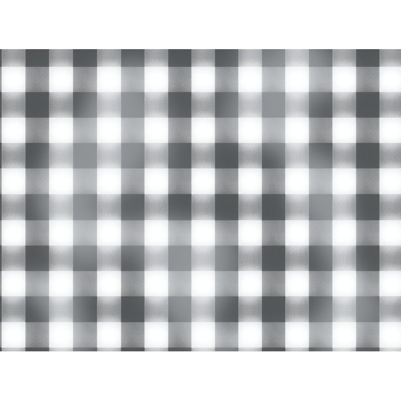 Gingham Shower Curtain Pattern Bathroom Decor Silver Silver/White, H 73 po x l 70 po