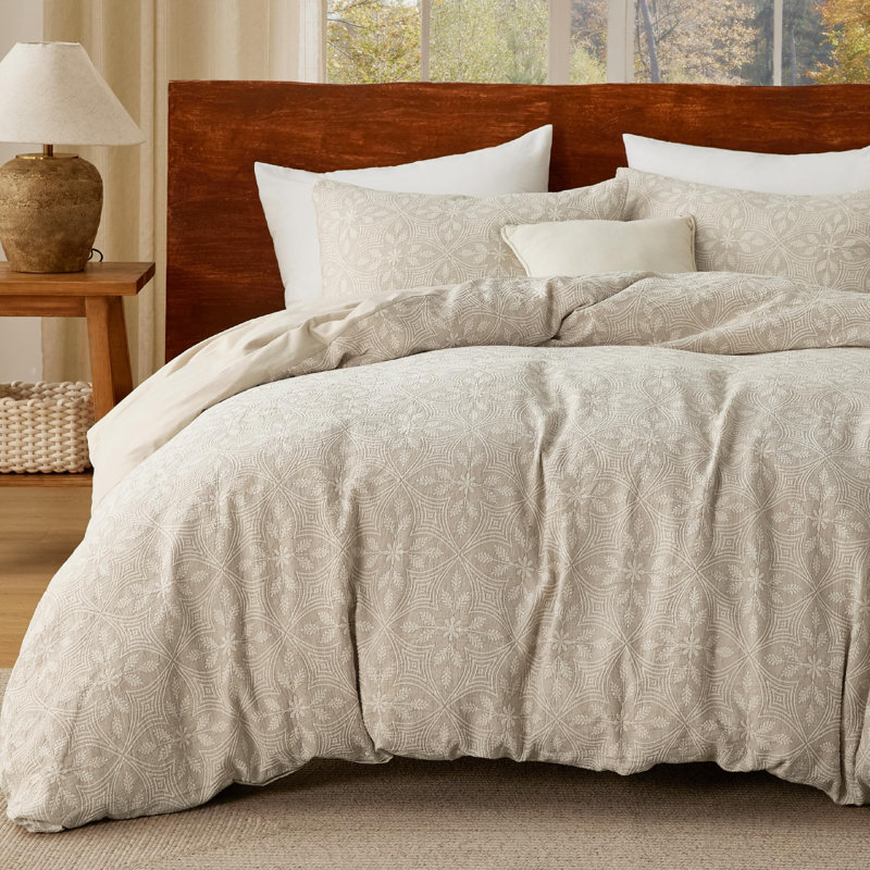 Ensemble de housse de couette Bedure, Housse de couette grand + 2 taies décoratives