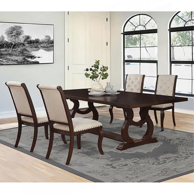 Rustic Java 5-Piece Extension Leaf Dining Set