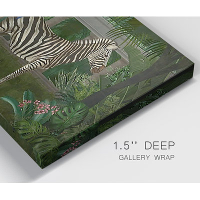 " Zebra In Conservatory " 3 - Pieces