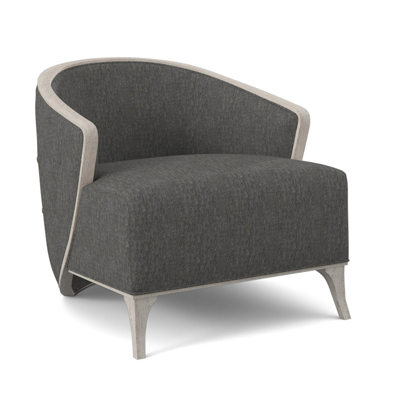 Fauteuil demi-tonneau l 30 po Peregrine, Bisque, Neige Polly