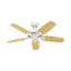 Ventilateur de plafond standard à 5 pales 42 po avec chaîne de traction et ensemble d'éclairage inclus Builder-56397229