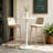 24'' Round White Pedestal Dining Table