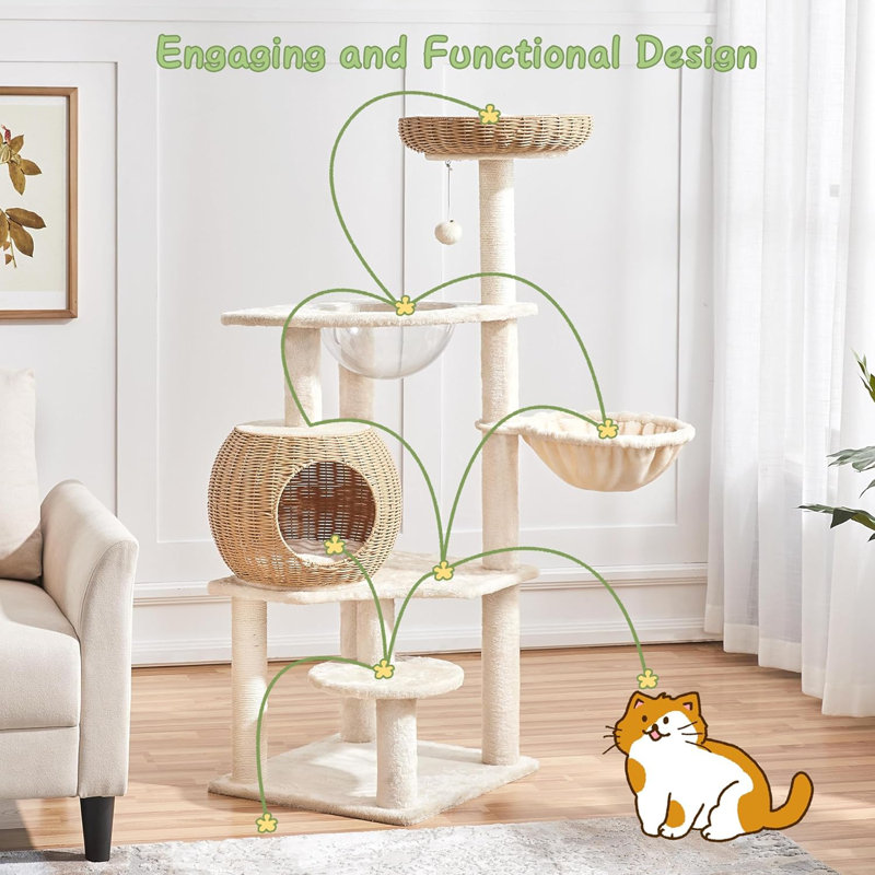 Erdheide 54'' H Cat Tree