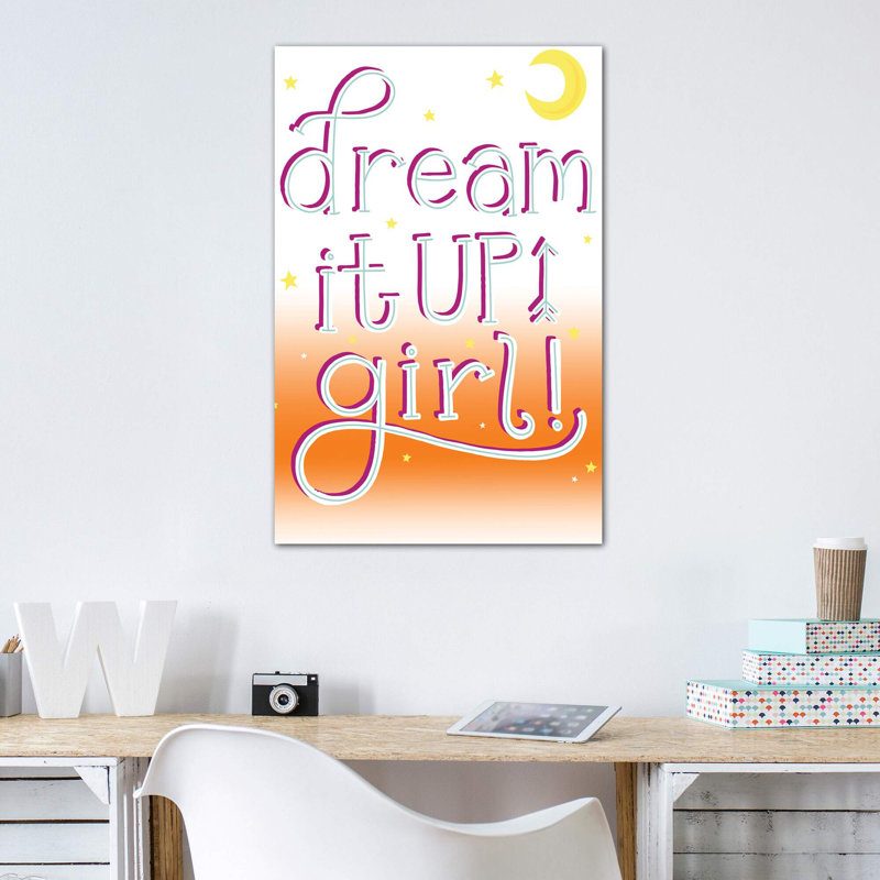 «Tween Dreamin III» par Richelle Garn - reproduction d'art textuel, H 40 po x l 26 po x P 1,5 po, Toile tendue, Pas de tapis